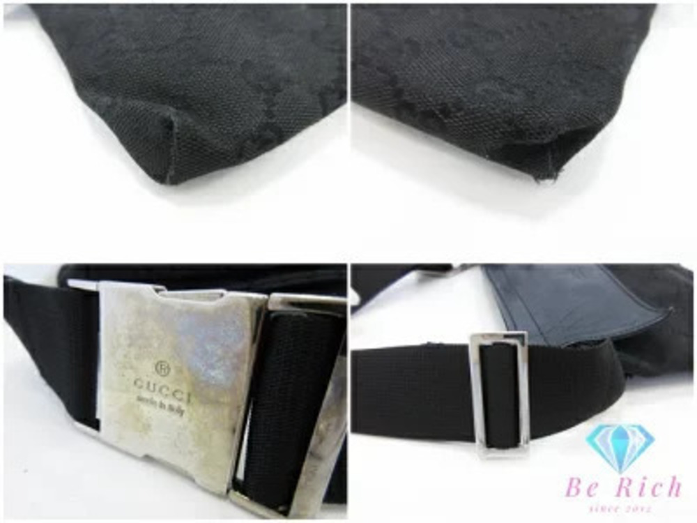 Gucci Waist Bag GG Black Pouch Clutch Body Belt - Picture 4 of 7